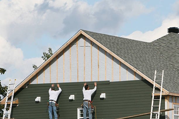 Professional Emergency Siding Repair technician working in Hurdle Mills, NC